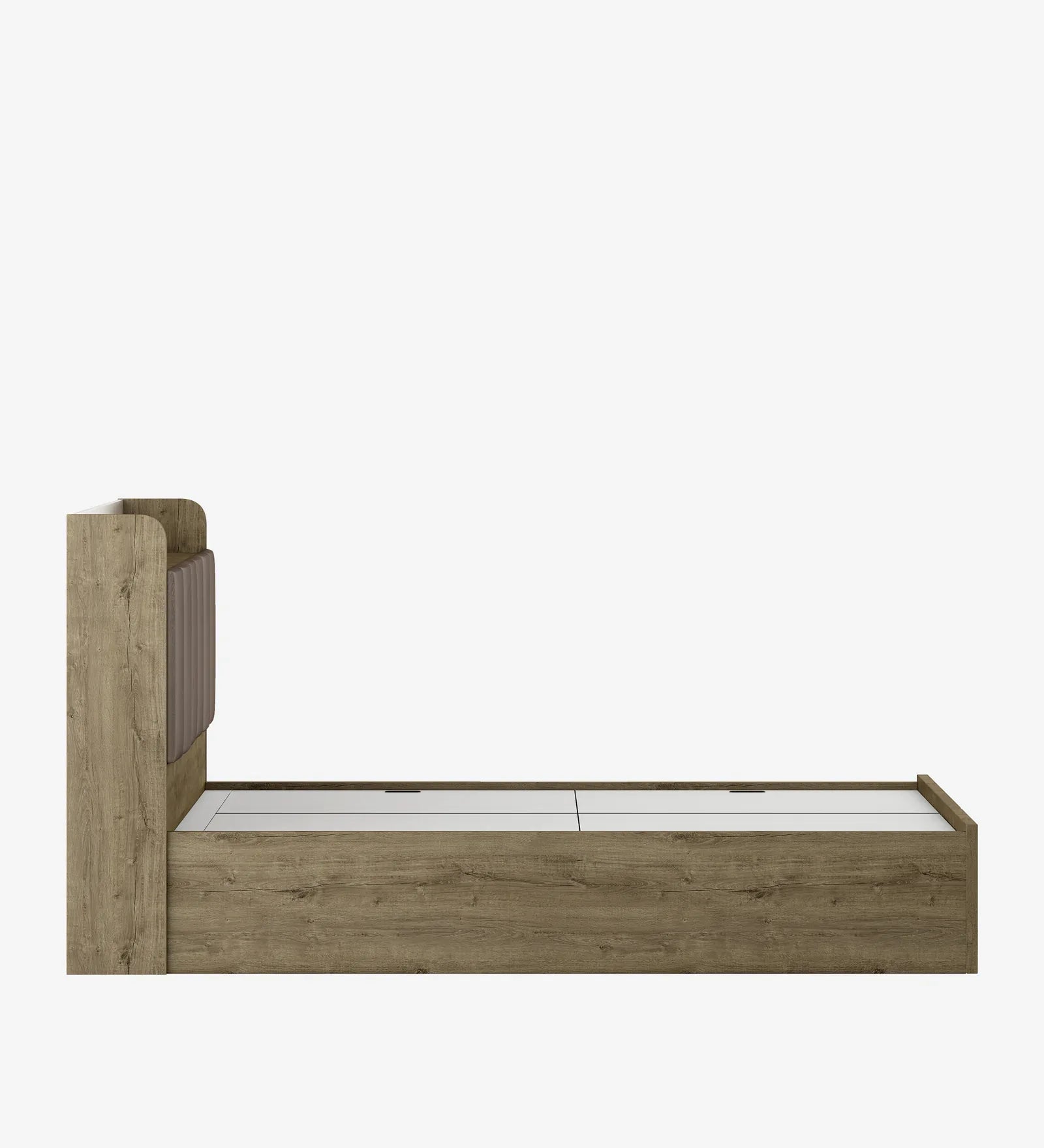 Gloria King Bed 3/4 Hydraulic Storage in Sebastain Oak Colour - HomeTown