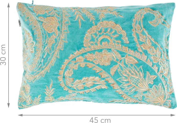 Palace Life Cushion Cover 30x45 Cm in Blue Colour - HomeTown