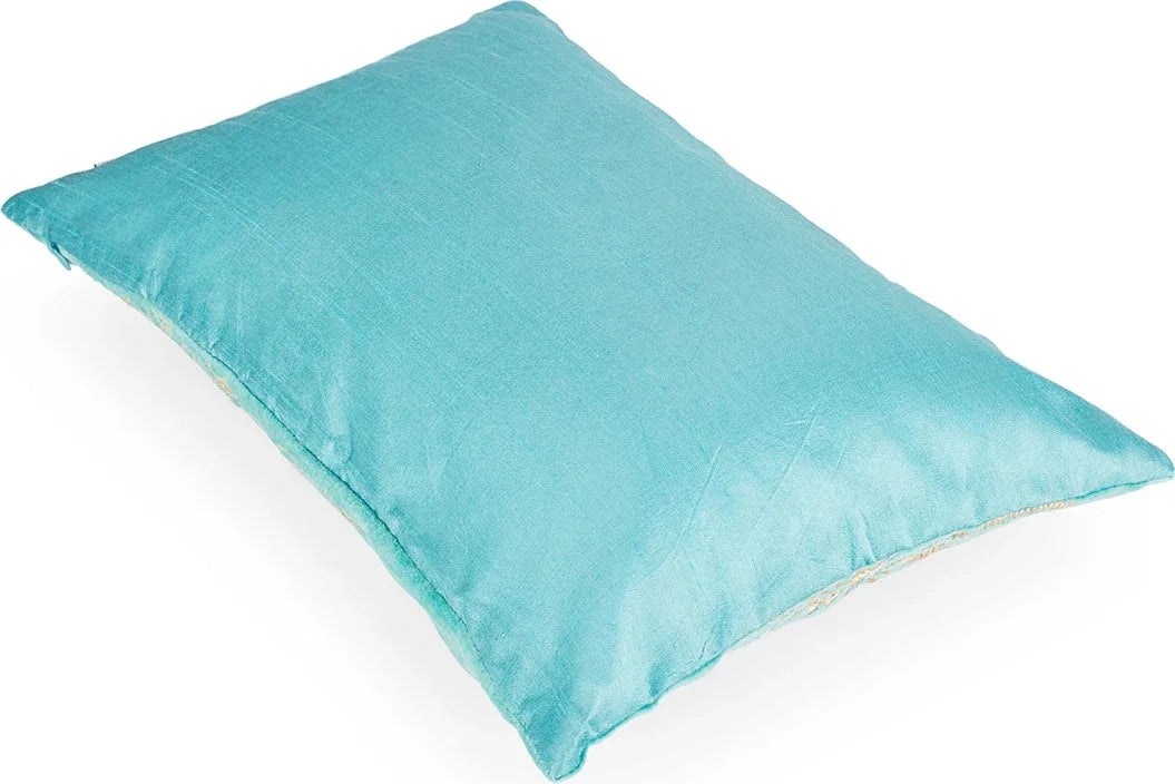 Palace Life Cushion Cover 30x45 Cm in Blue Colour - HomeTown