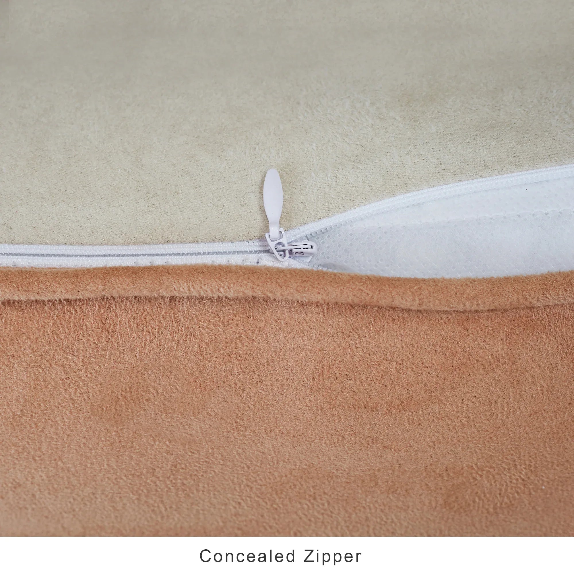 Nora Shades Reversible Solid Cushion Cover 60X60 Cm in Tan Colour - HomeTown