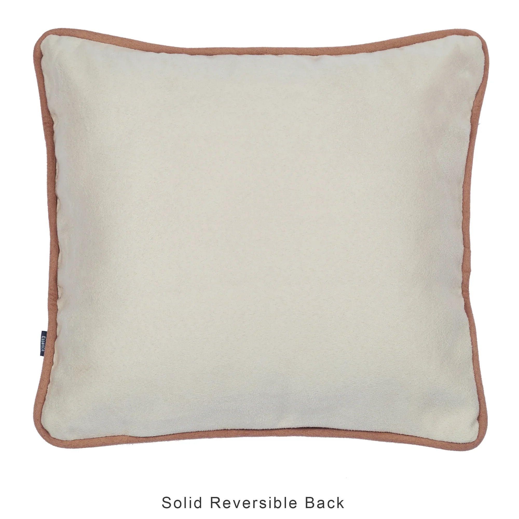 Nora Shades Reversible Solid Cushion Cover 60X60 Cm in Tan Colour - HomeTown