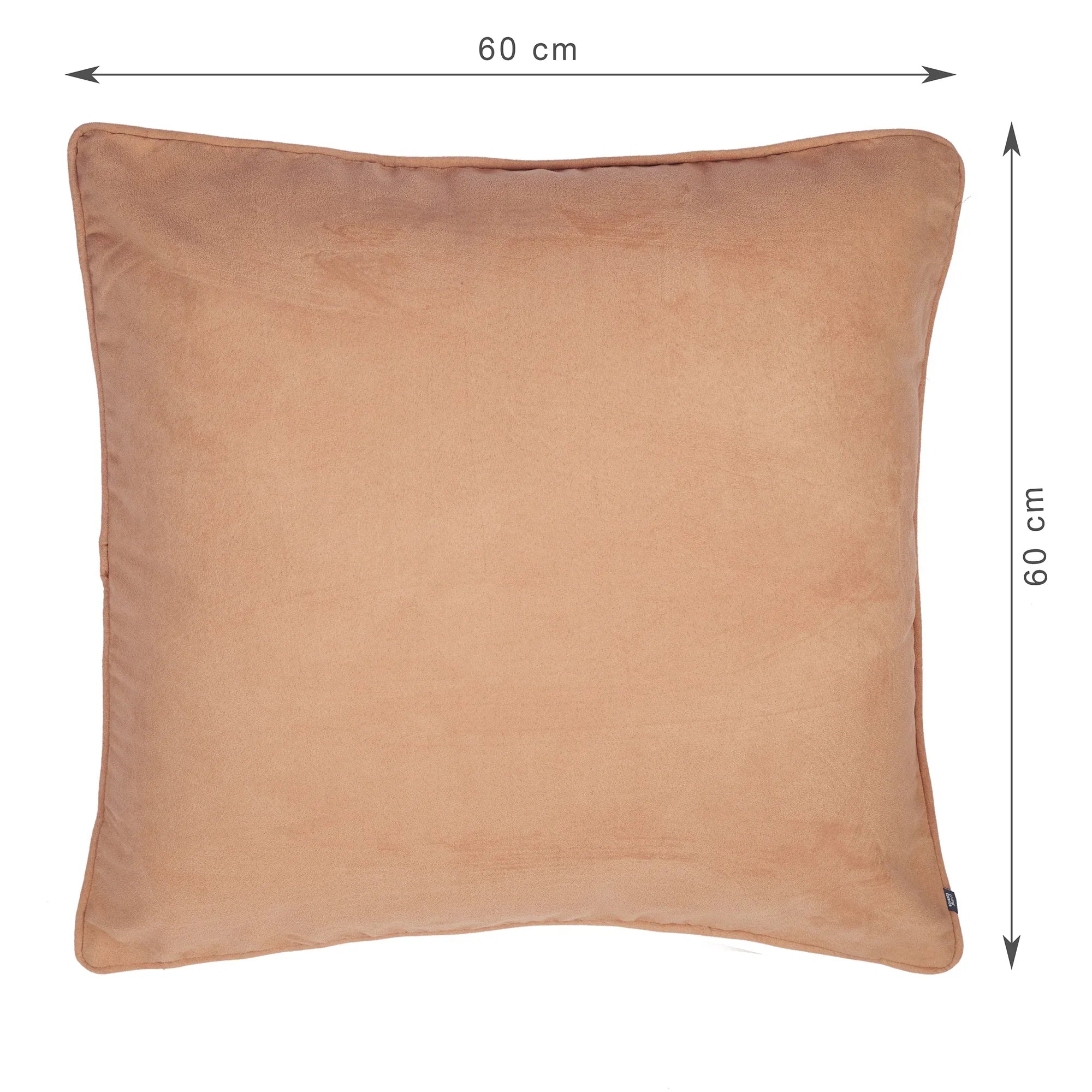 Nora Shades Reversible Solid Cushion Cover 60X60 Cm in Tan Colour - HomeTown