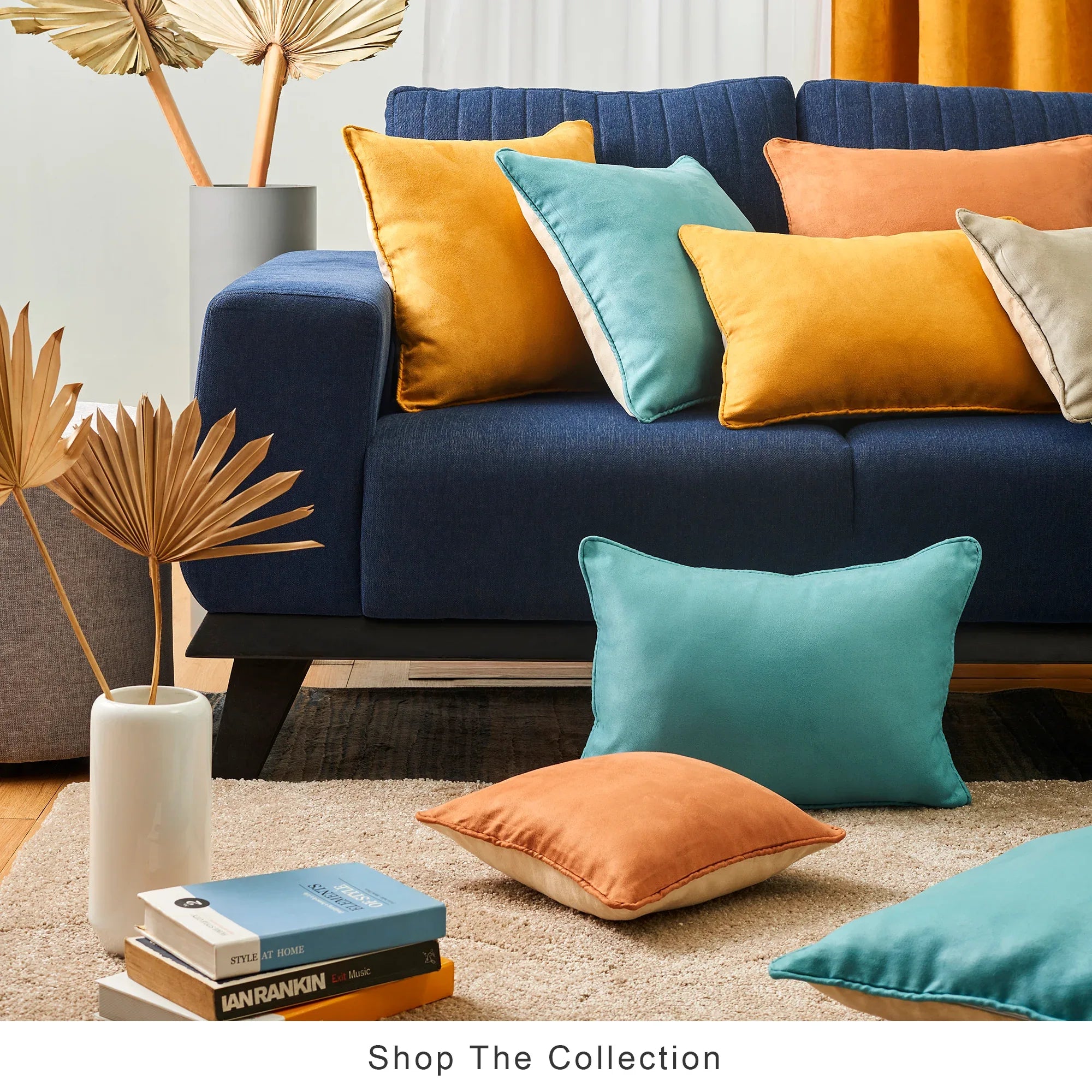 Nora Shades Reversible Solid Cushion Cover 60X60 Cm in Tan Colour - HomeTown