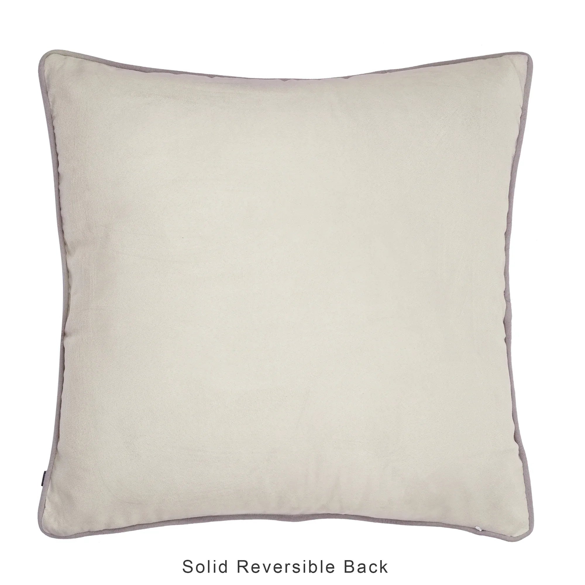 Nora Shades  Reversible Solid Cushion Cover 40X40 Cm in Grey Colour