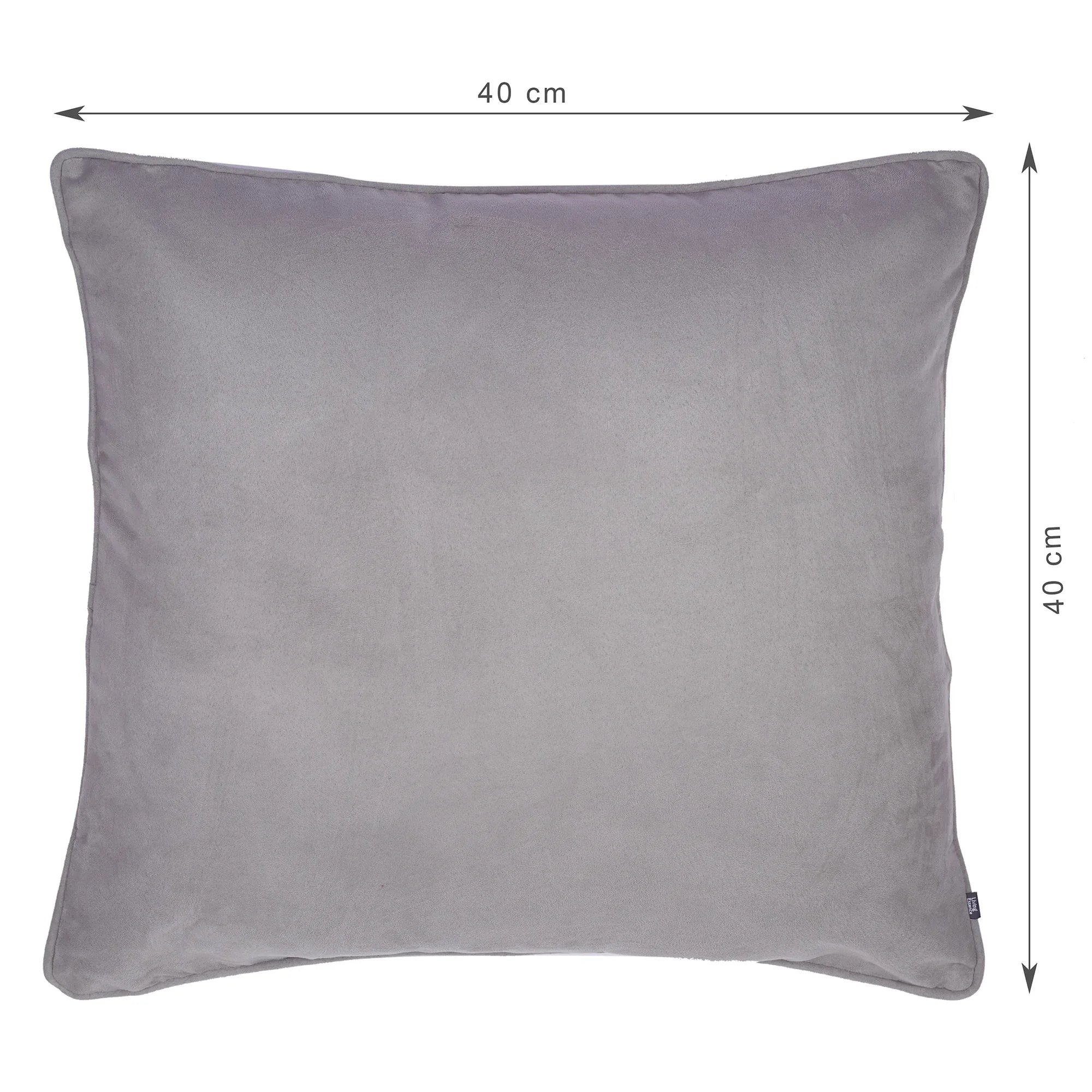Nora Shades  Reversible Solid Cushion Cover 40X40 Cm in Grey Colour
