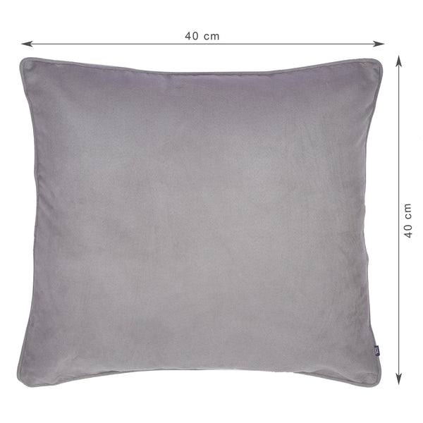 Nora Shades  Reversible Solid Cushion Cover 40X40 Cm in Grey Colour dimensions