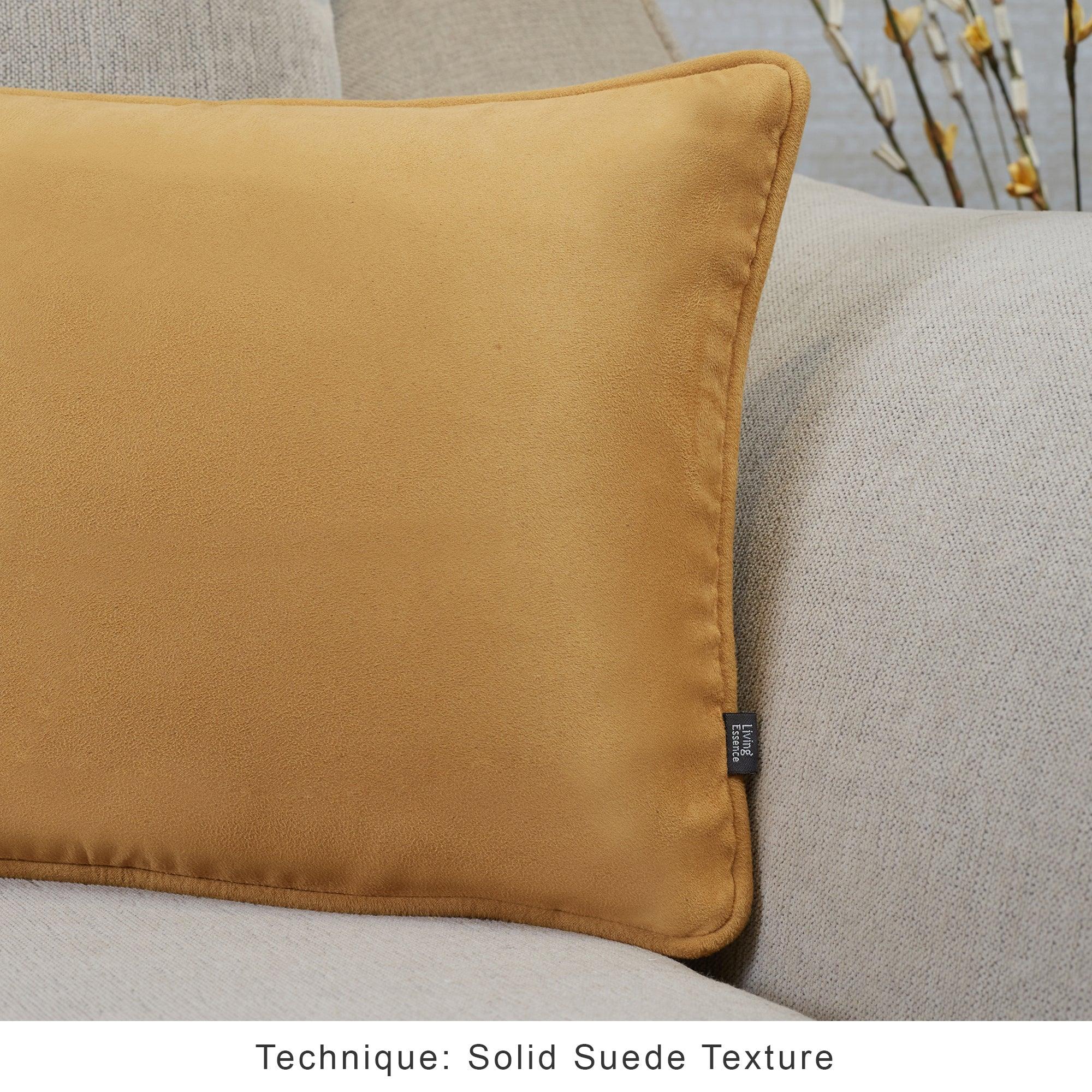 Nora Shades  Reversible Solid Cushion Cover 30X45 Cm in Mustard Colour