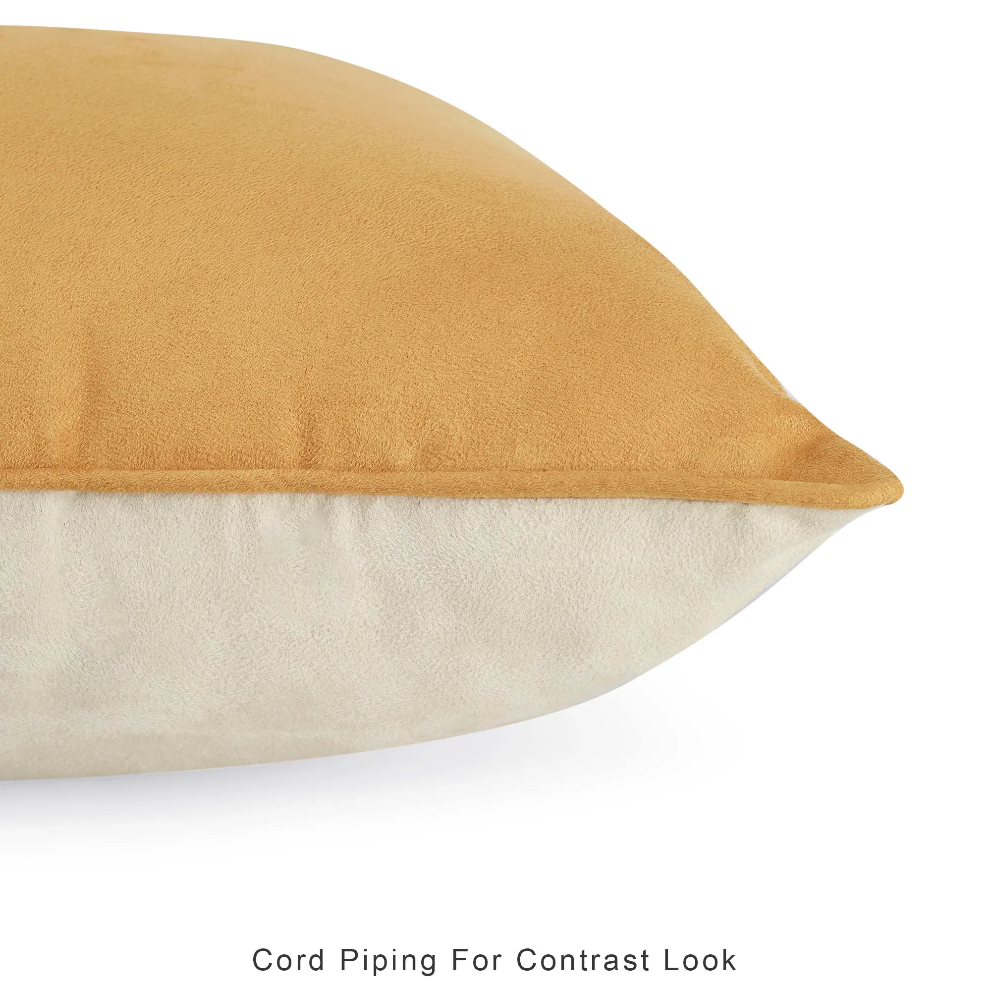 Nora Shades  Reversible Solid Cushion Cover 30X45 Cm in Mustard Colour