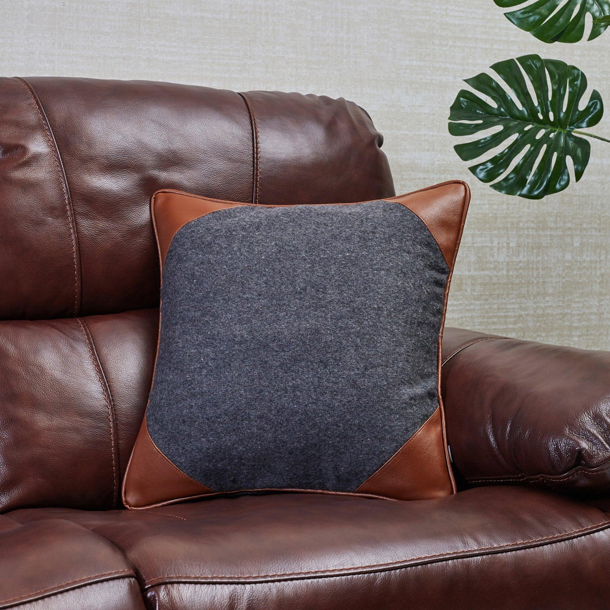 Luxe Living Felt Cushion Cover 40x40 Cm in Charcoal Colour – HomeTown