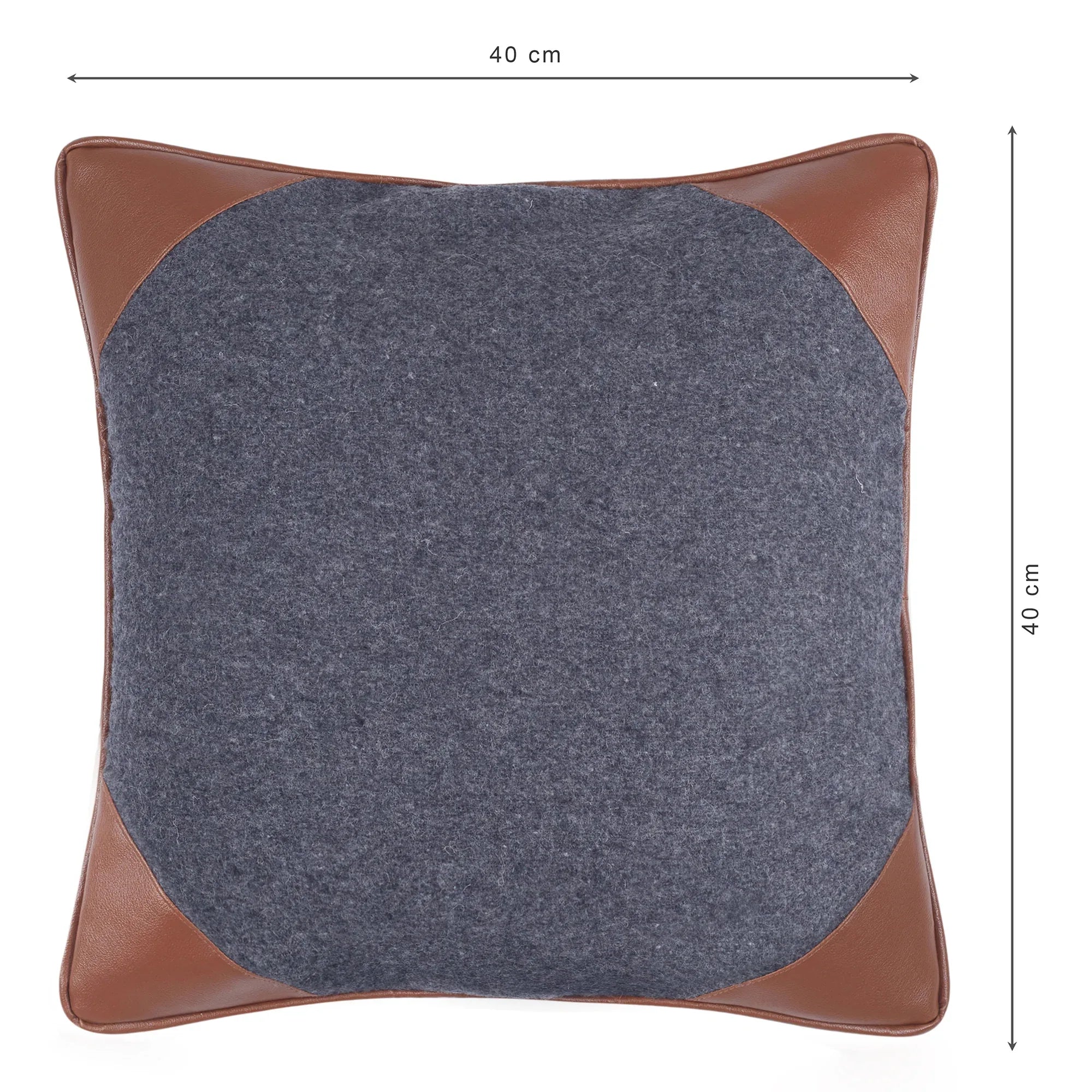 Luxe Living Felt Cushion Cover 40x40 Cm in Charcoal Colour - HomeTown