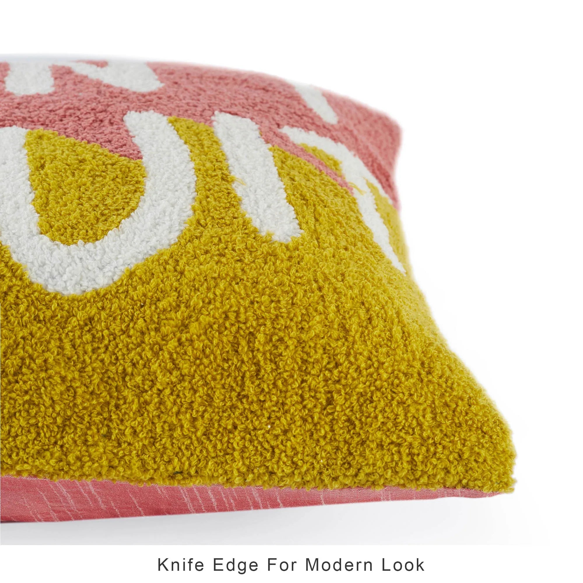 Pop Modern Text Crewel Embroidered Cushion Cover 40x40 Cm in Multi Colour - HomeTown