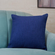 Pop Modern Solid Textured Cushion Cover 45x45 Cm in Navy Colour - HomeTown