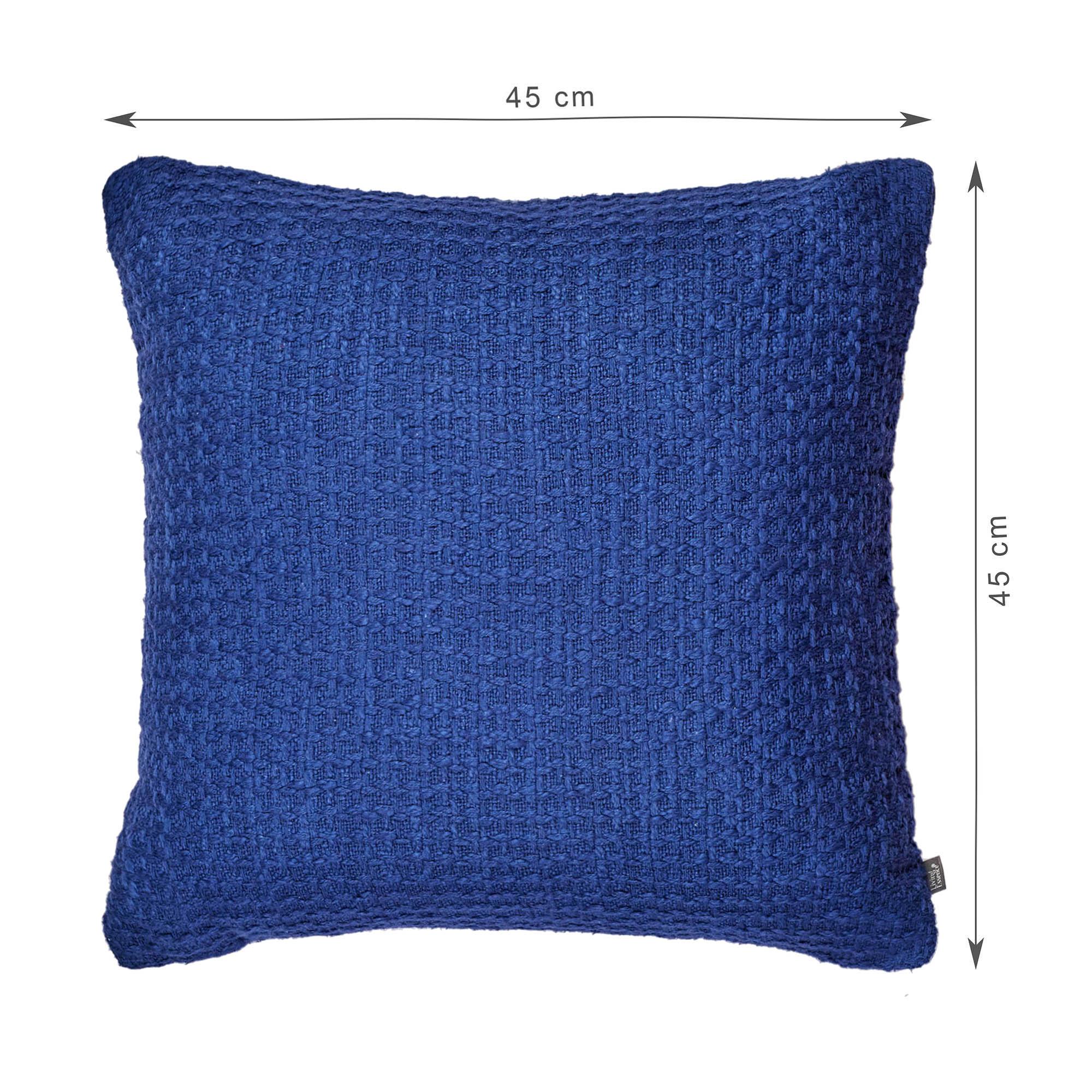 Pop Modern Solid Textured Cushion Cover 45x45 Cm in Navy Colour - HomeTown