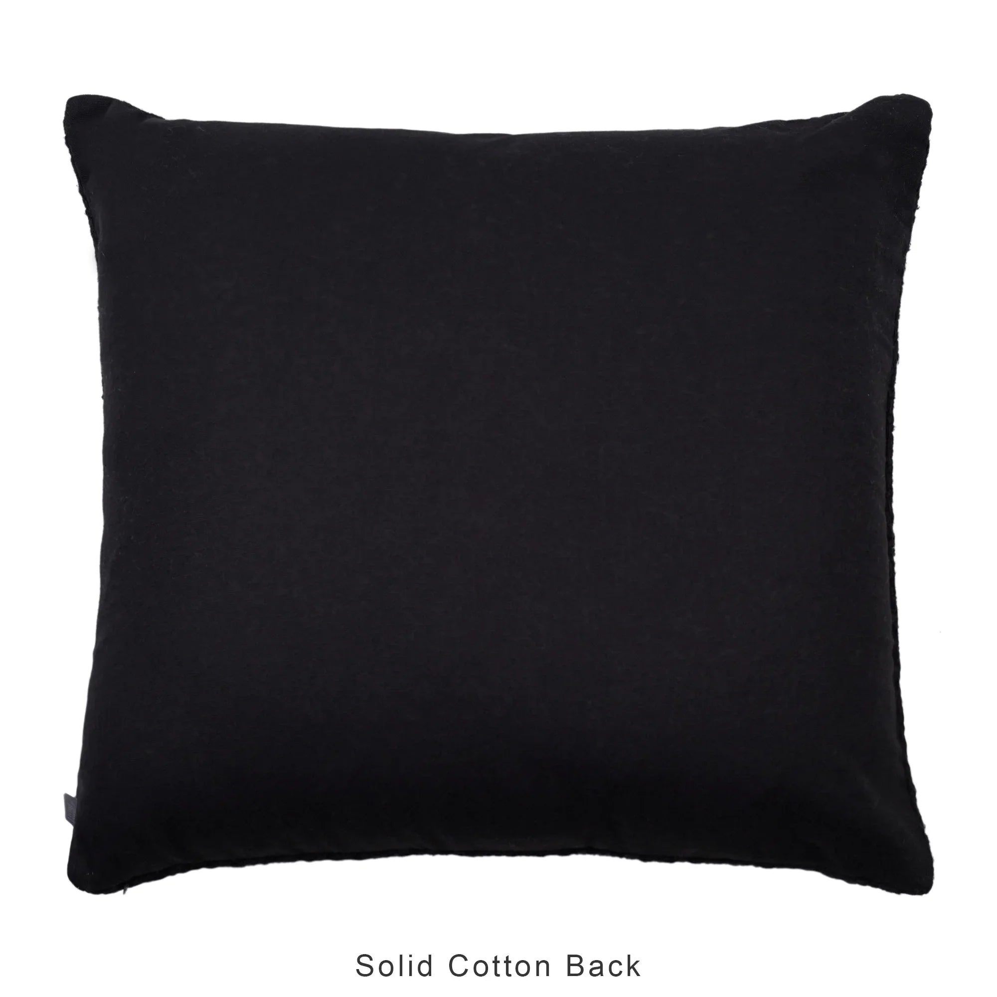 Ebony Solid Textured Cushion Cover 45x45 Cm in Black Colour - HomeTown