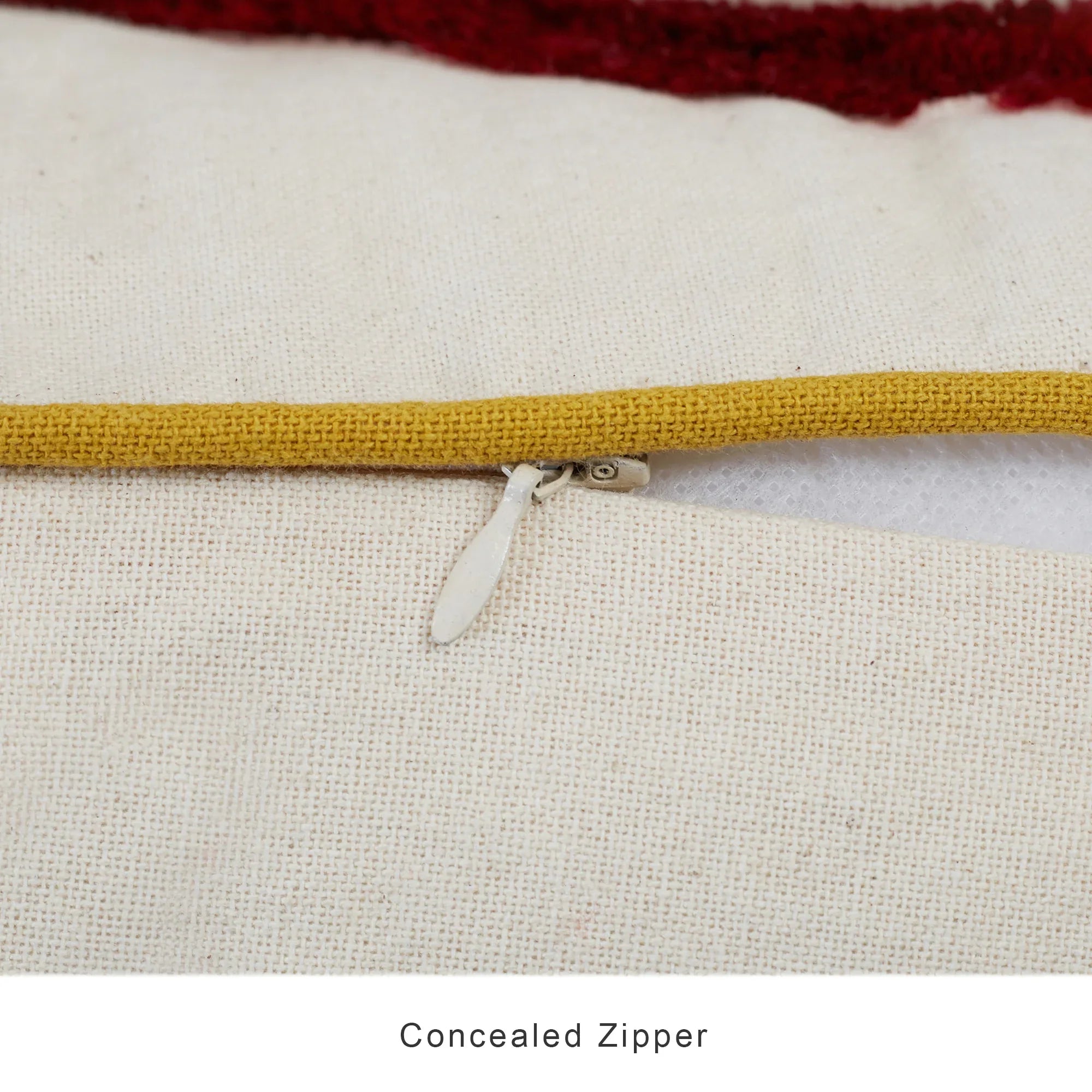 Boho Rainbow Tufted Cushion Cover 35x50 Cm in Rust Colour - HomeTown