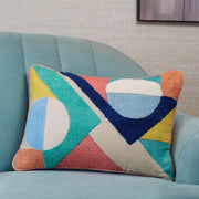 Pop Modern Crewel Embroidered Cushion Cover 35x50 Cm in Multi Colour - HomeTown