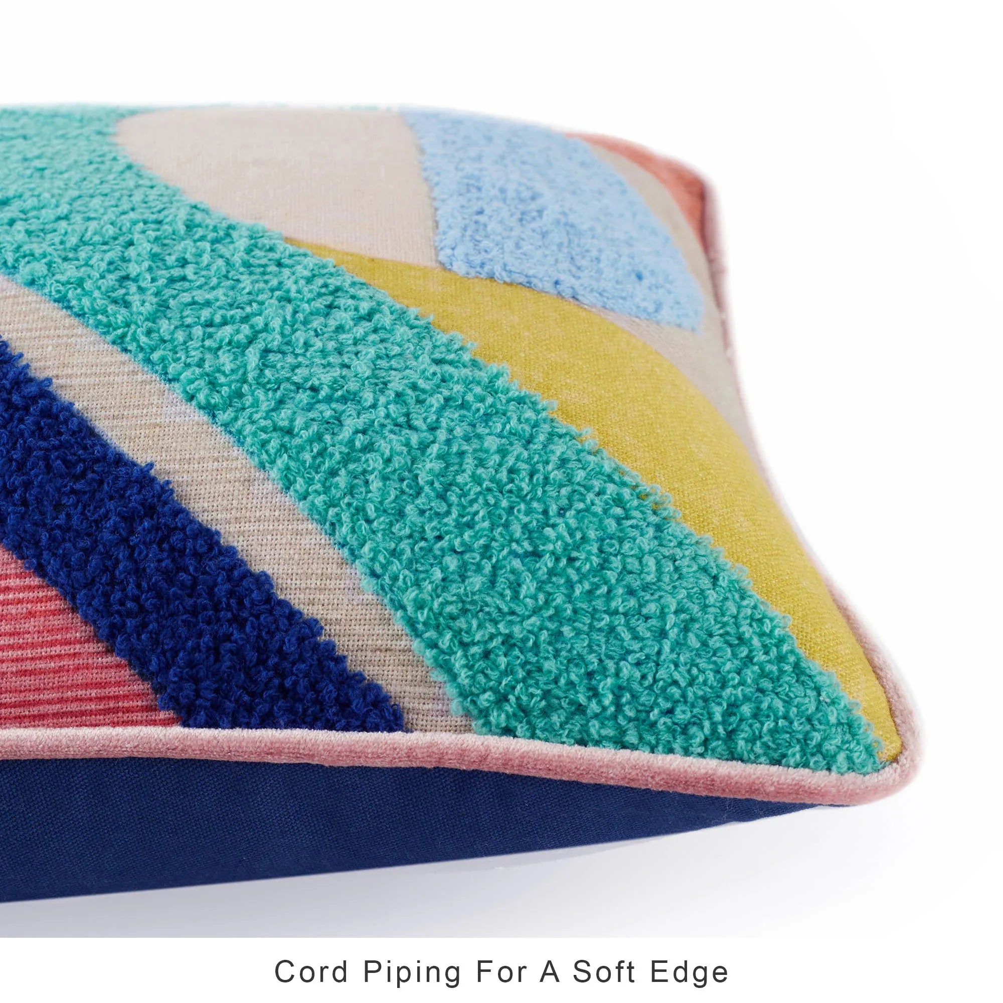 Pop Modern Crewel Embroidered Cushion Cover 35x50 Cm in Multi Colour - HomeTown