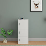 Albert Engineered Wood 3 Tier Cabinet in White Colour - HomeTown