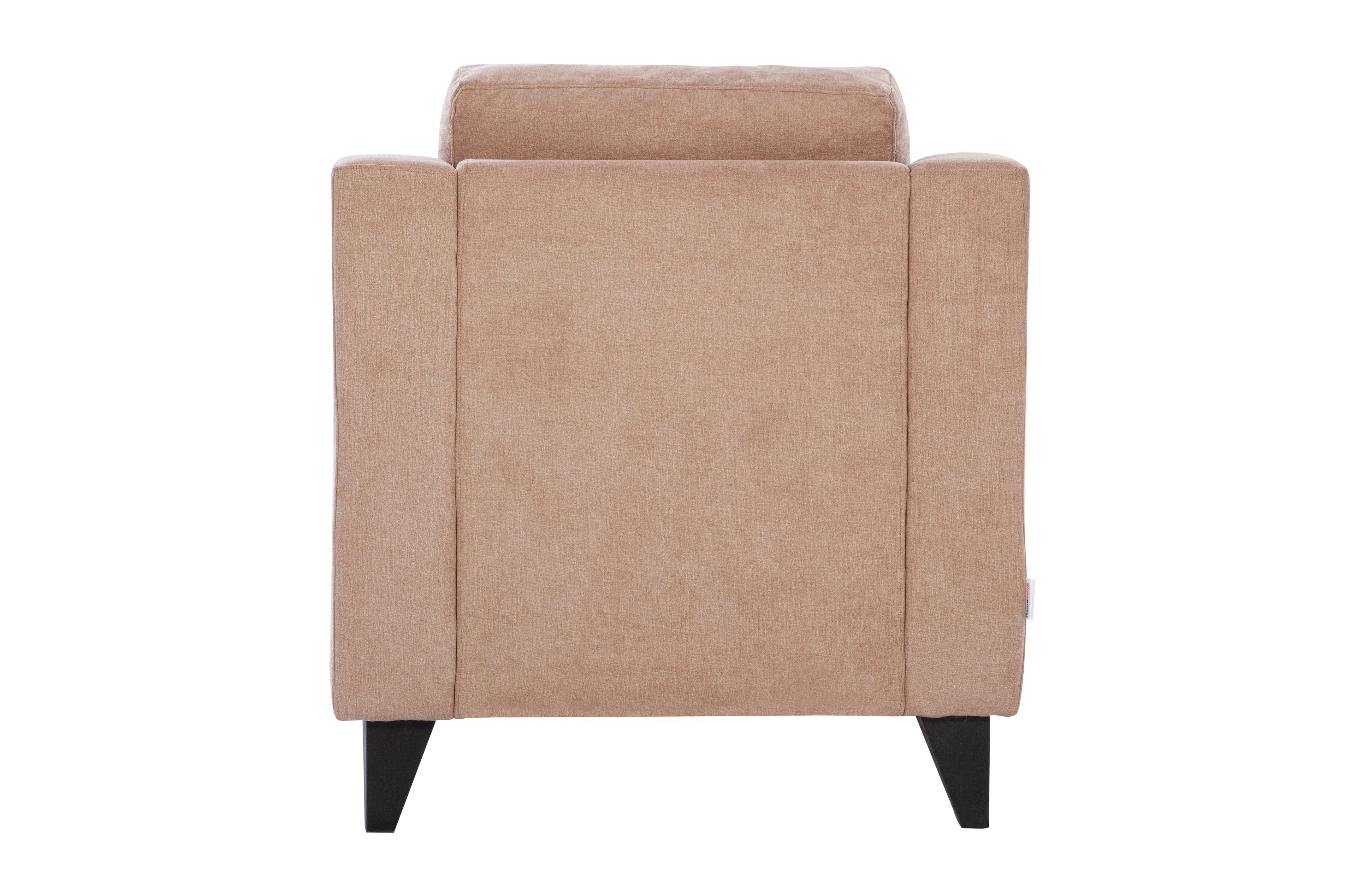 Malta Fabric 1 Seater Sofa in Brown Colour - HomeTown