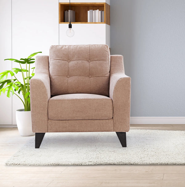 Malta 1 Seater Sofa Set In Brown Color dimensions