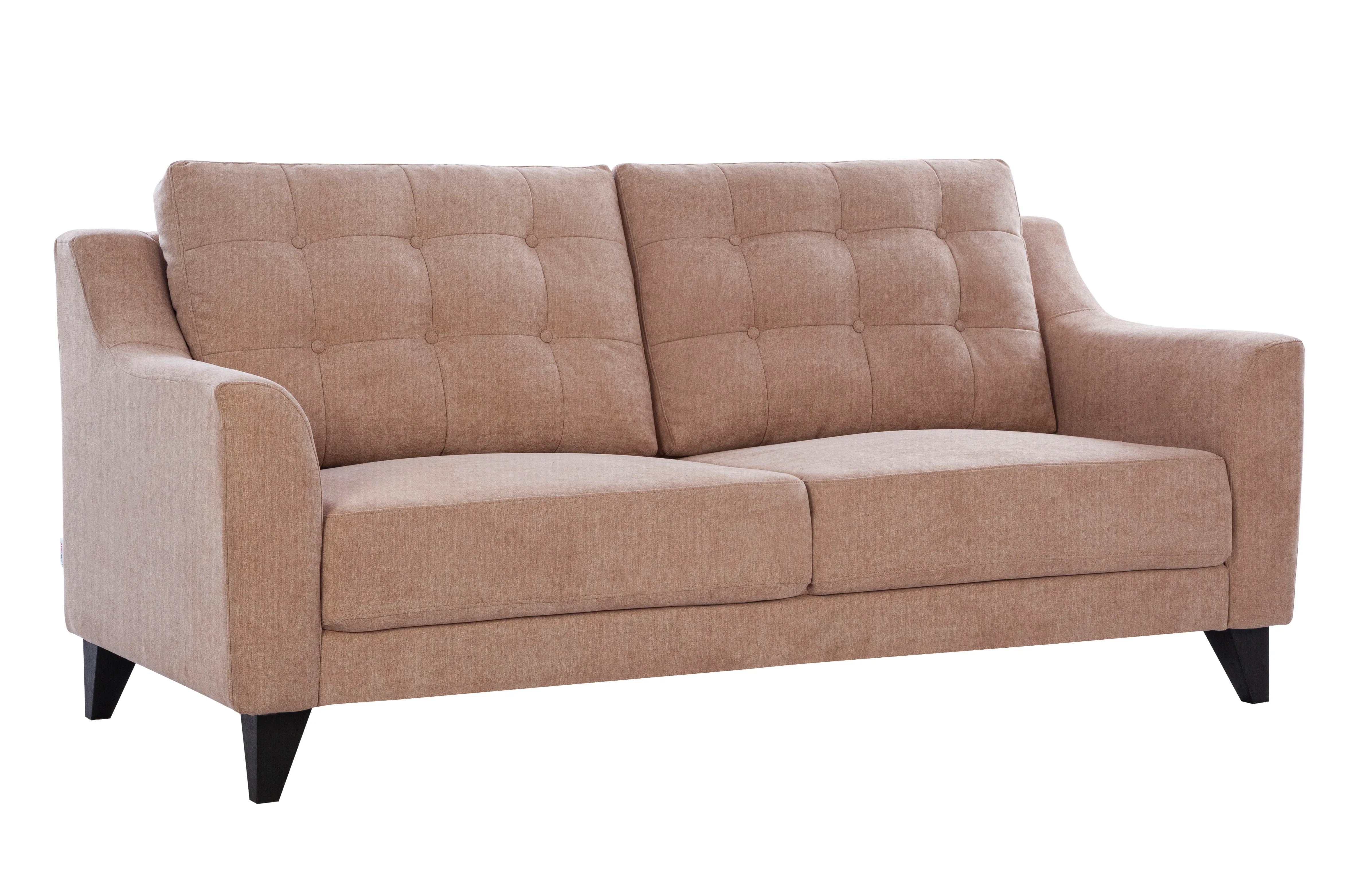 Malta Fabric 3 Seater Sofa in Brown Colour - HomeTown