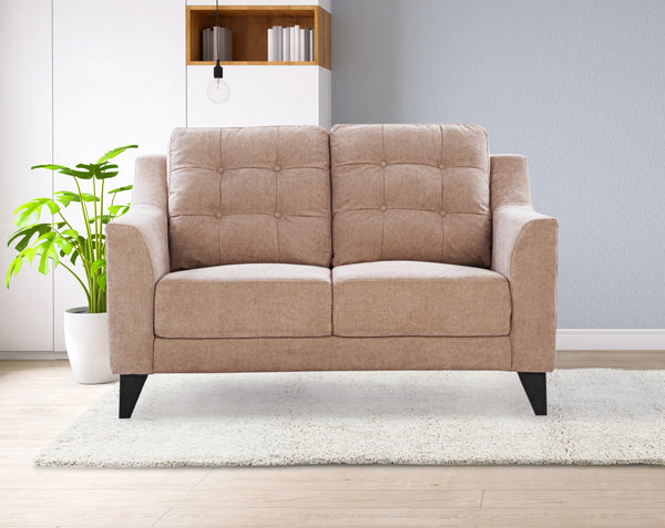 Malta Fabric 2 Seater Sofa in Brown Colour dimensions