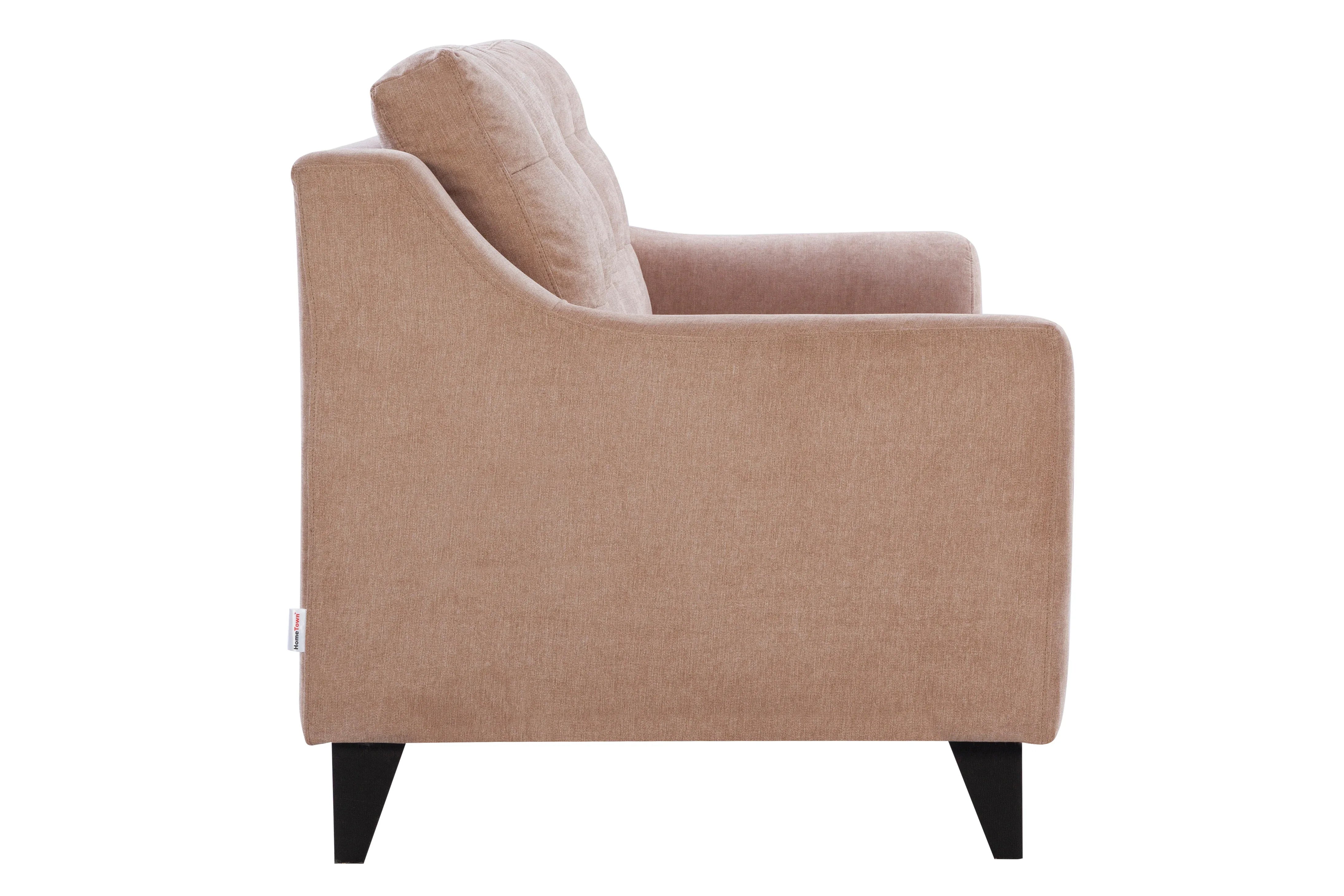 Malta Fabric 3 Seater Sofa in Brown Colour - HomeTown