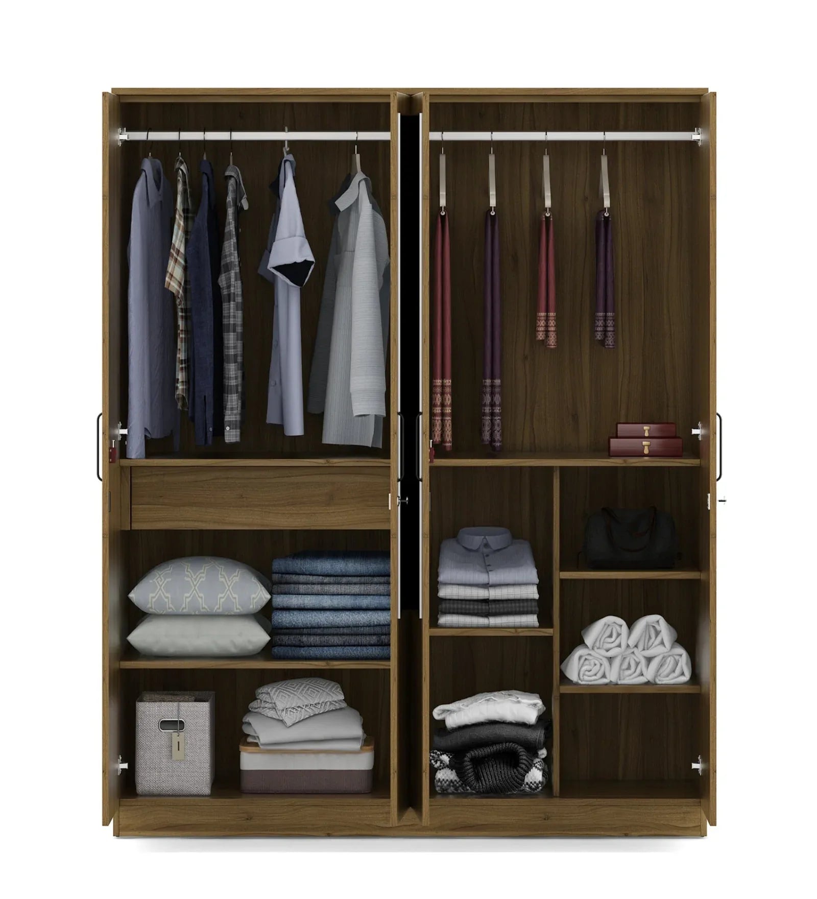 Paula 4 Door Wardrobe With Mirror - HomeTown