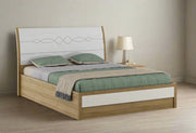 Pearl Queen Bed With 3/4th Hydraulic Storage in Ceramic High Gloss - HomeTown