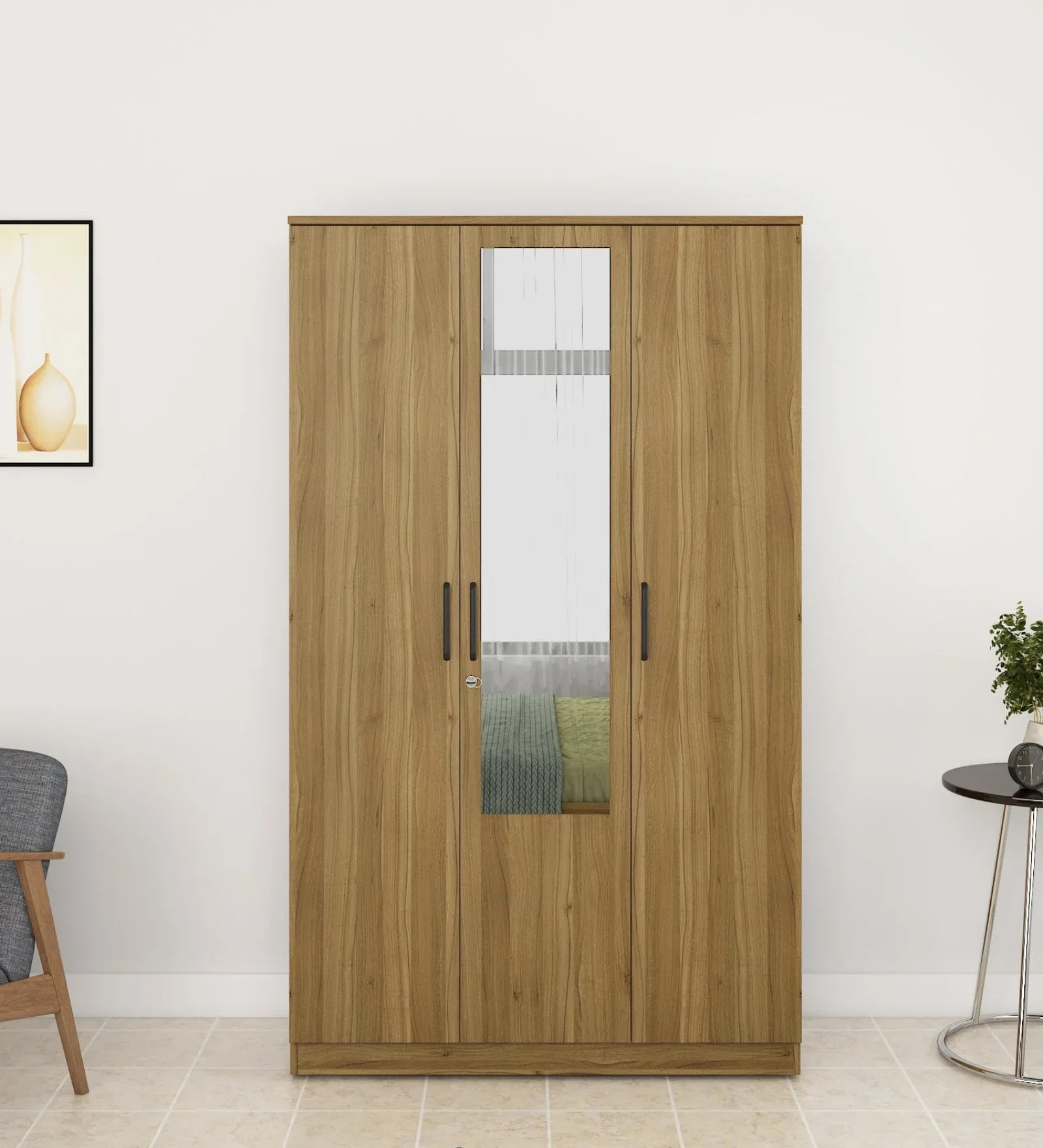 Paula 3 Door Wardrobe with Mirror - HomeTown