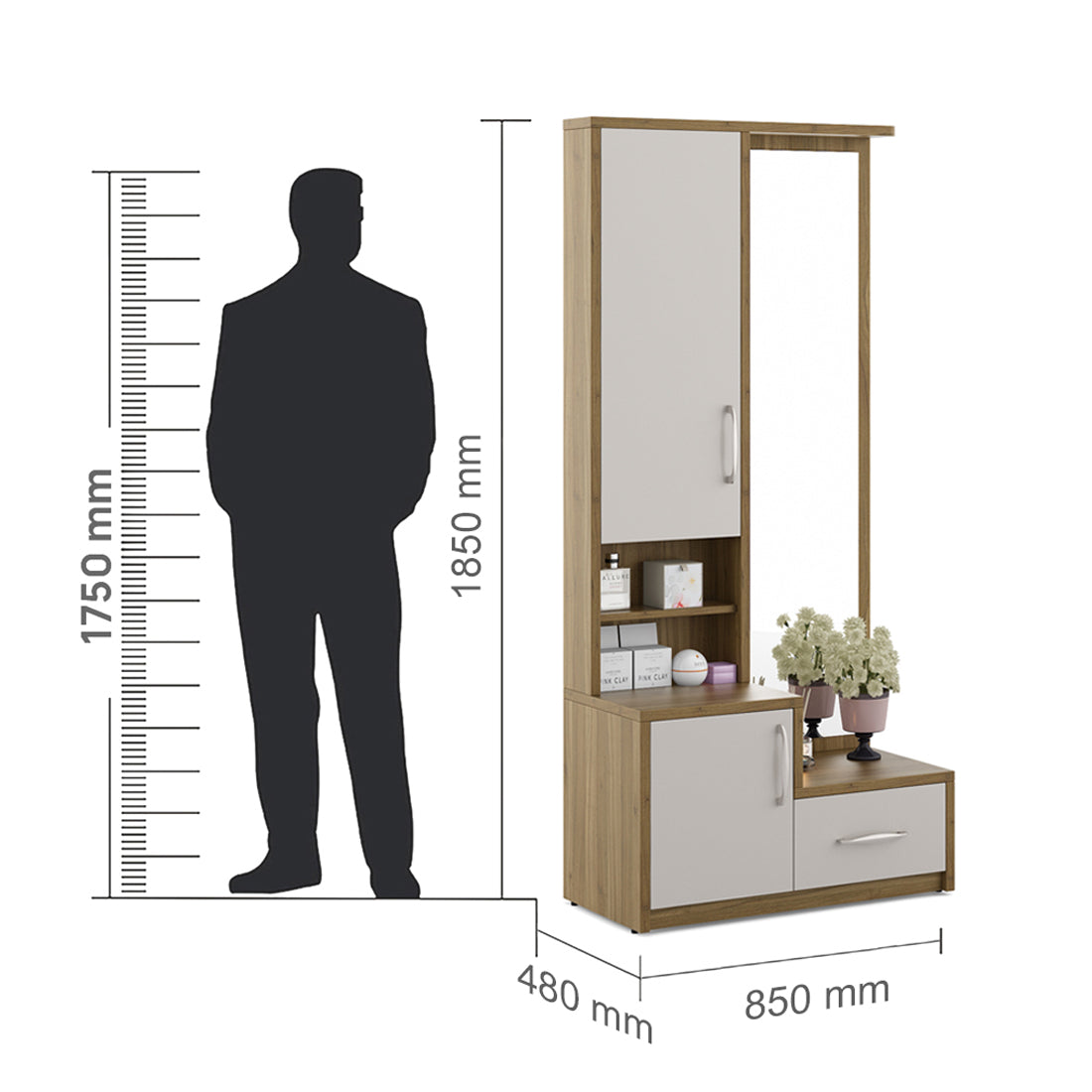 Pearl Dressing Table in Ceramic High Gloss