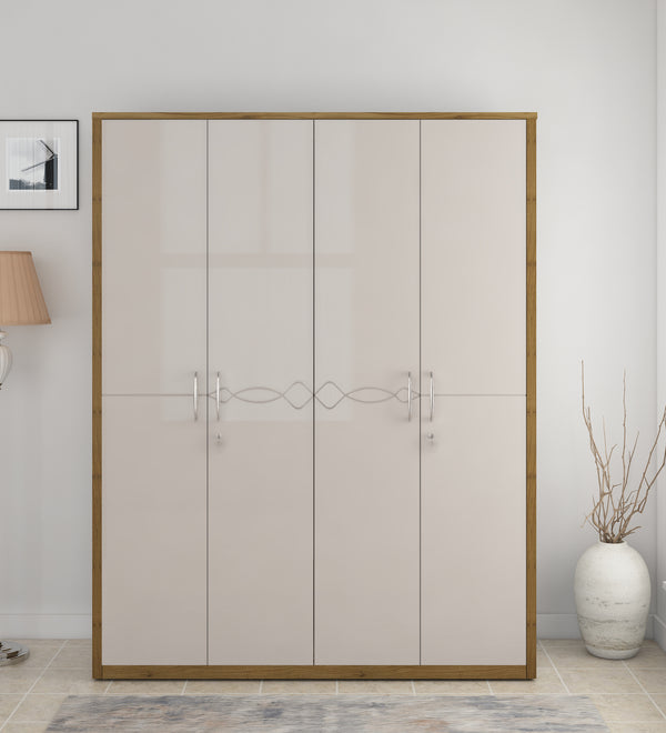Pearl 4 Door Wardrobe in Ceramic High Gloss dimensions