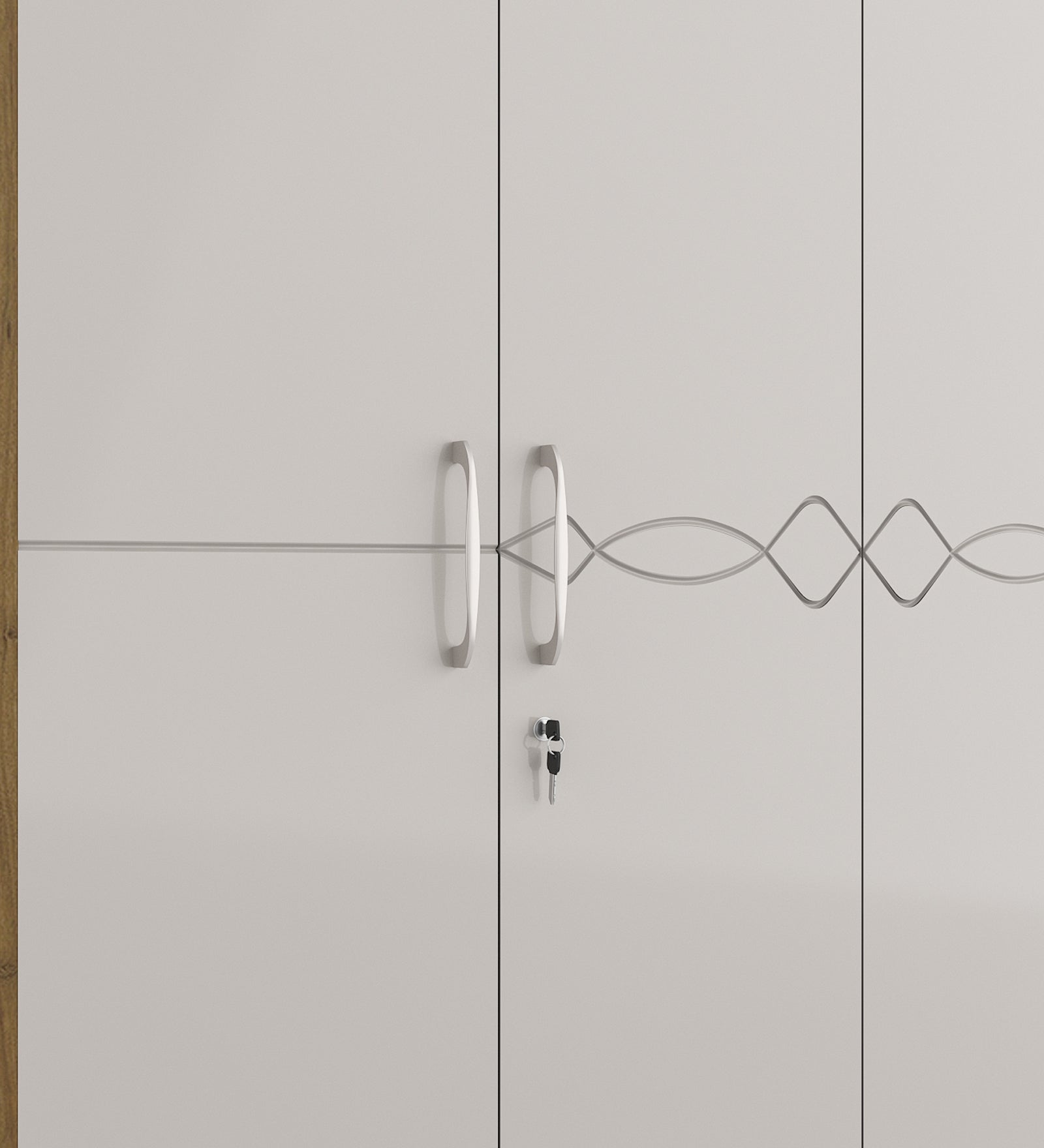 Pearl 4 Door Wardrobe in Ceramic High Gloss