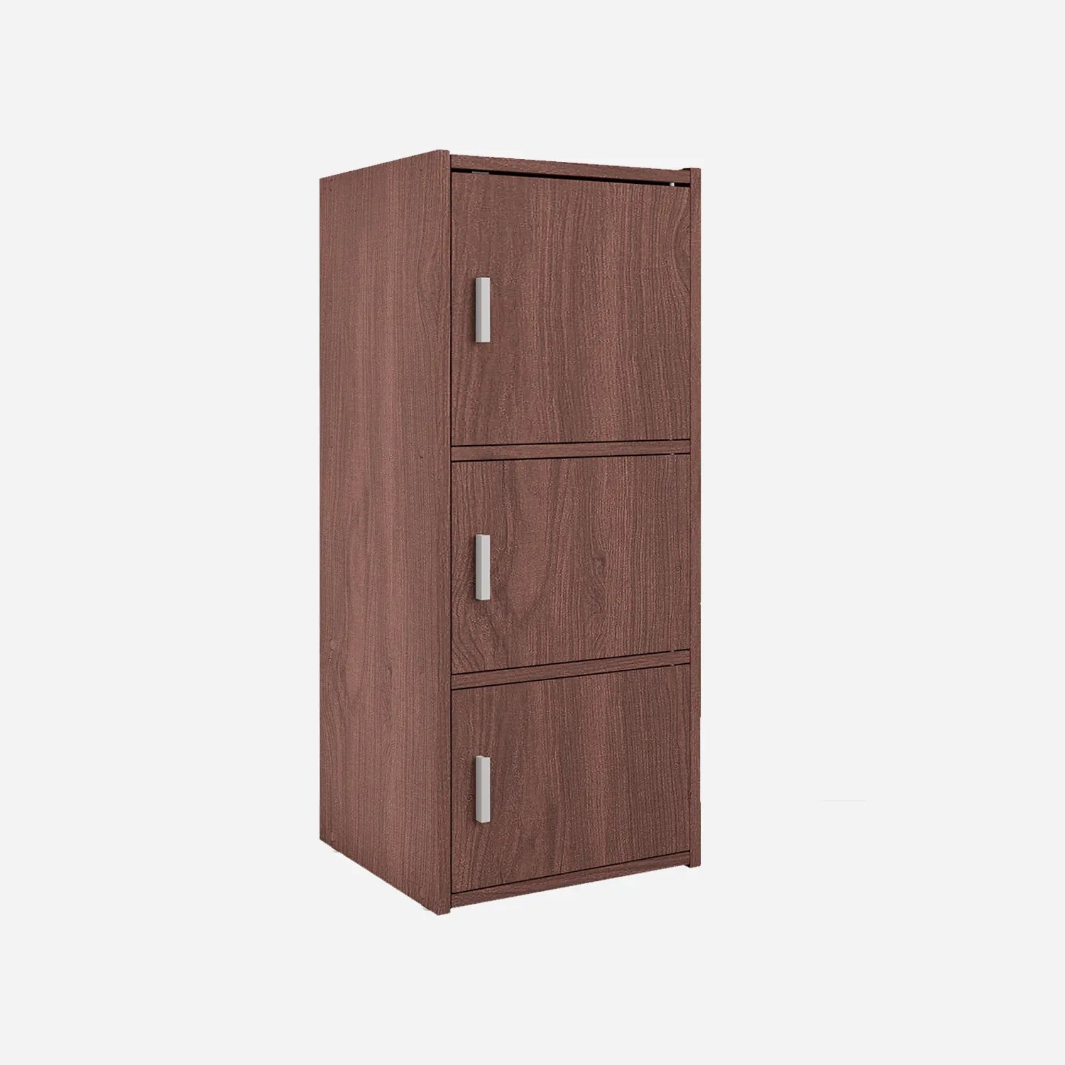 Albert Engineered Wood 3 Tier Cabinet in Cherry Brown Colour - HomeTown