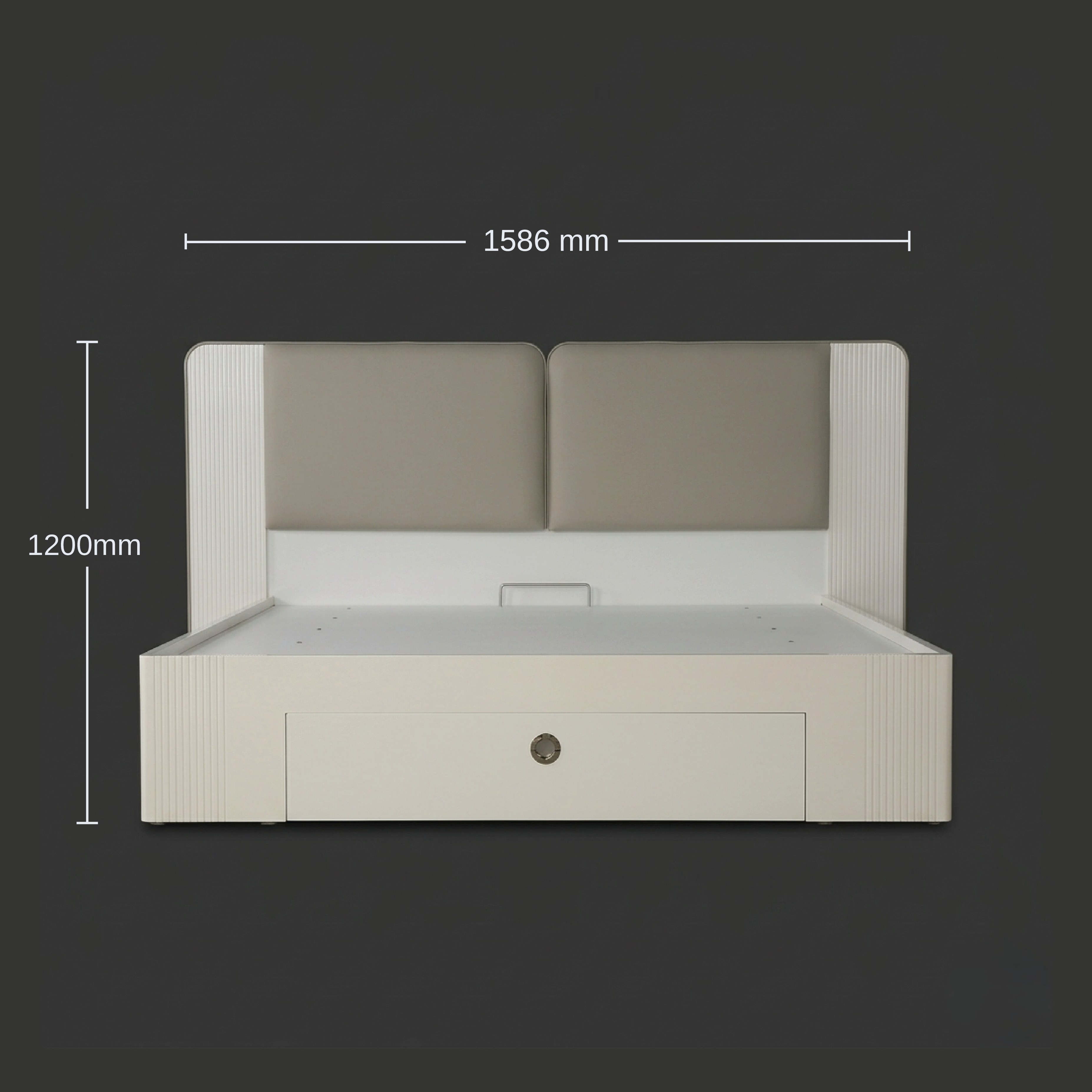 Snowcrest QueenBed Full Hyd w Front Drwr