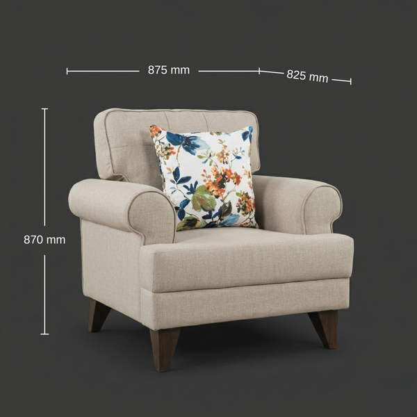 Paddington Fab 1s Sofa Beige dimensions