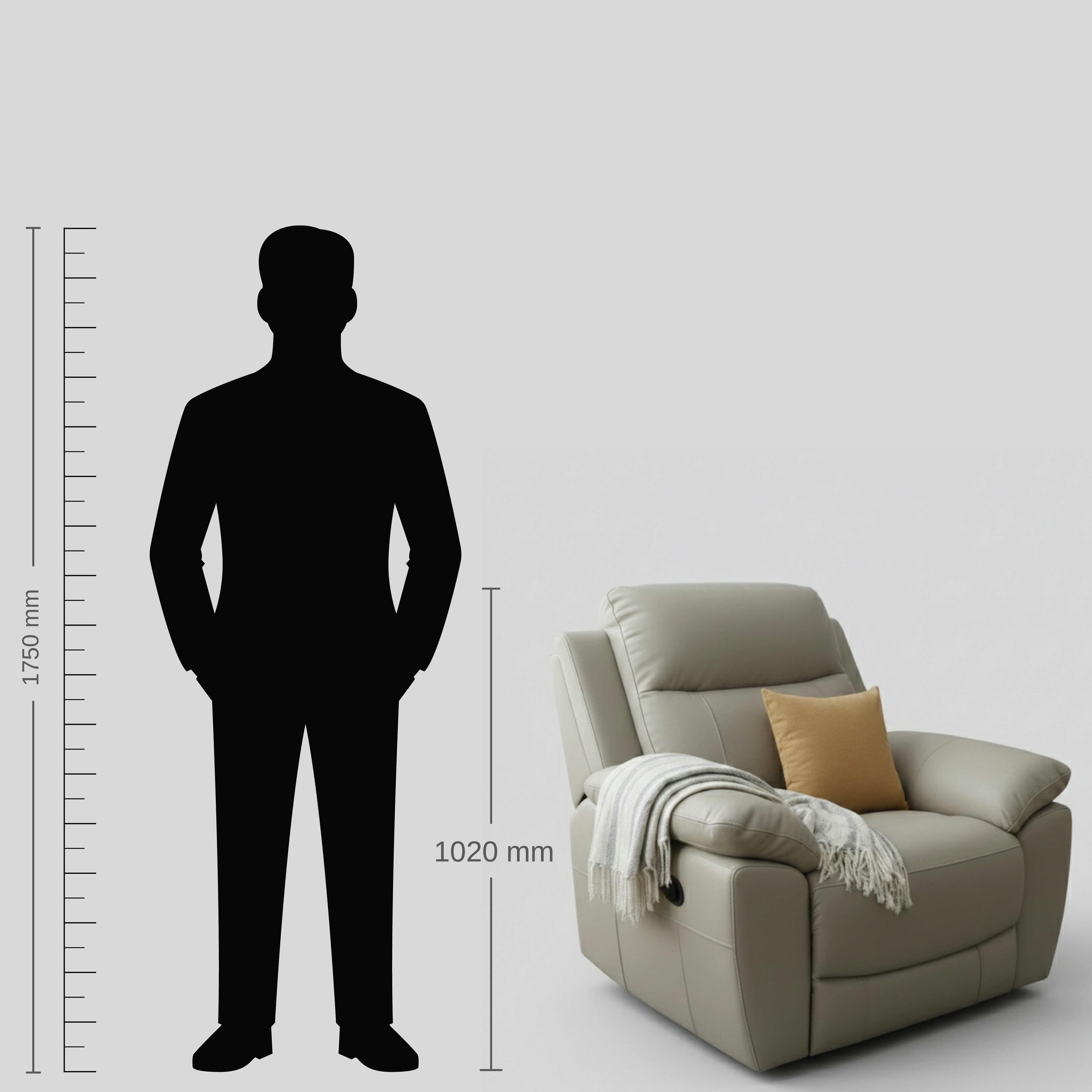 QUANTUM ELITE HL 1S RECLINER LT BEIGE