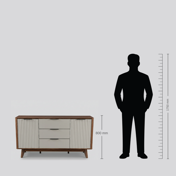 Concerto Sideboard Light Grey dimensions