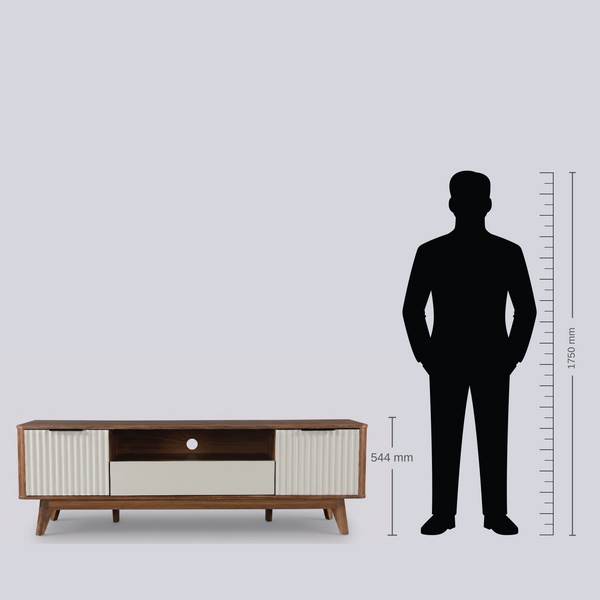 Concerto TV Unit Light Grey dimensions