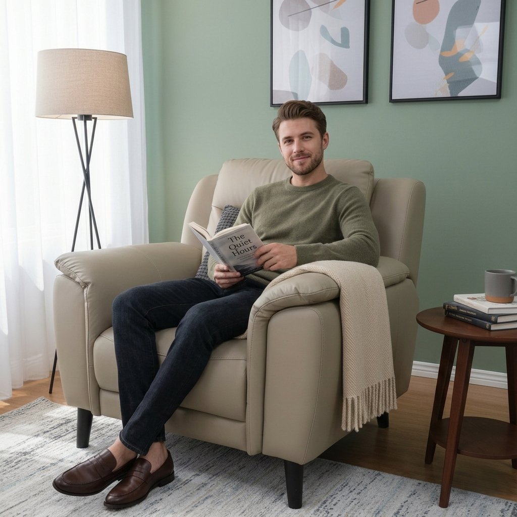 ALEXA ELITE HALF LEATHER 1 STR BEIGE