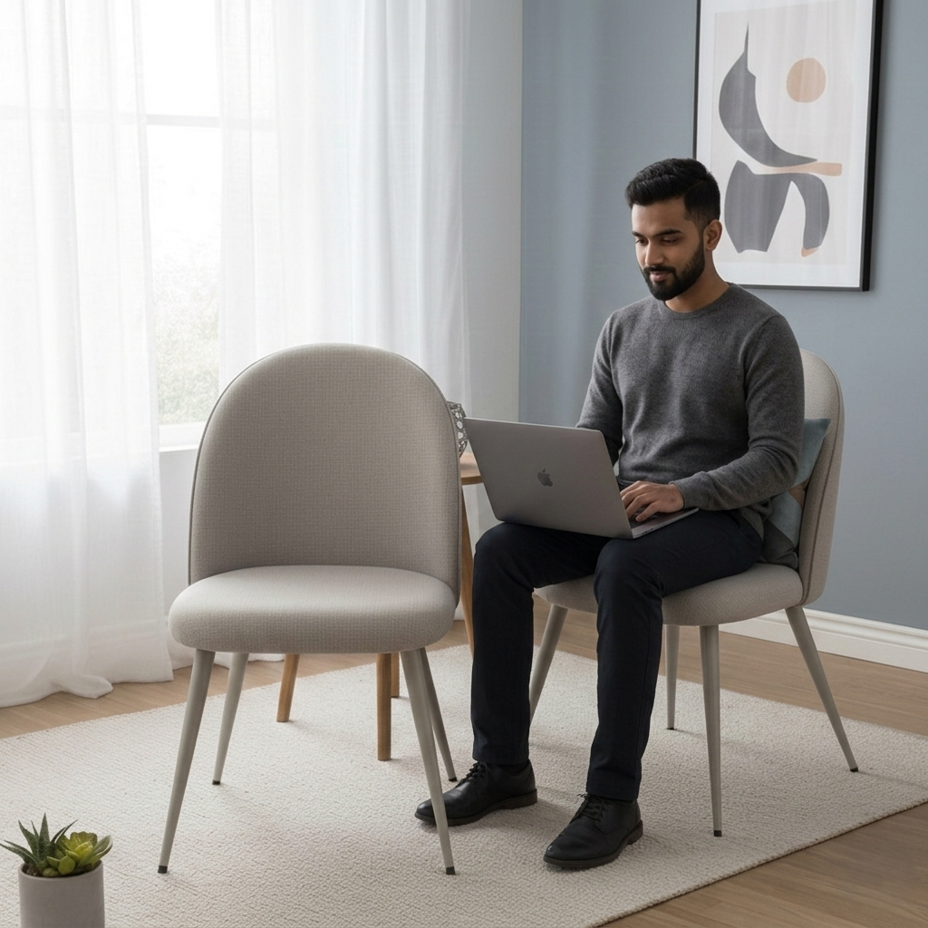 FAUNA DINNING CHAIR SET OF 2 BEIGE