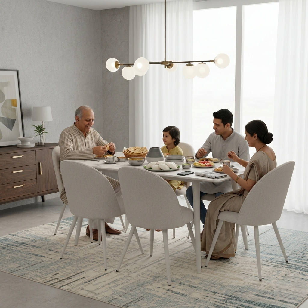 FAUNA SINTERED STONE 6 STR DINNING TABLE