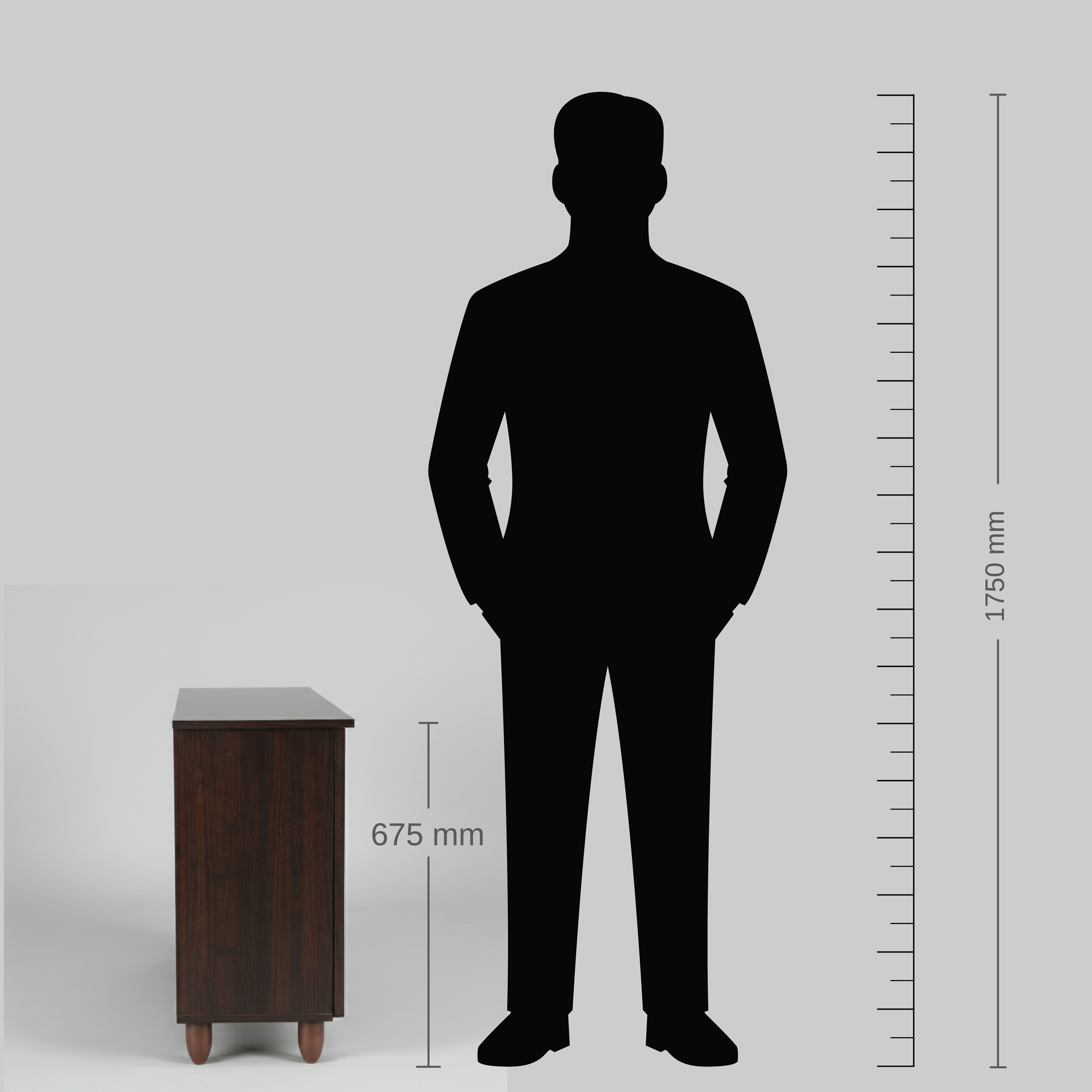 CYRA 3 DOOR SHOE RACK WENGE NEW