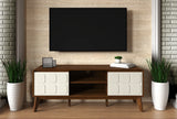 Opus TV Unit in White & Walnut Colour
