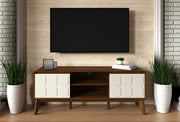 Opus Tv Unit in White & Walnut Colour - HomeTown