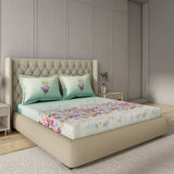 GM 100% Cotton Multi Colour Digital Printed 122TC King Size Bedsheet | 274 x 274 cm