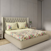 GM 100% Cotton Multicolor Digital Printed 122TC King Size Bedsheet | 274 x 274 cm