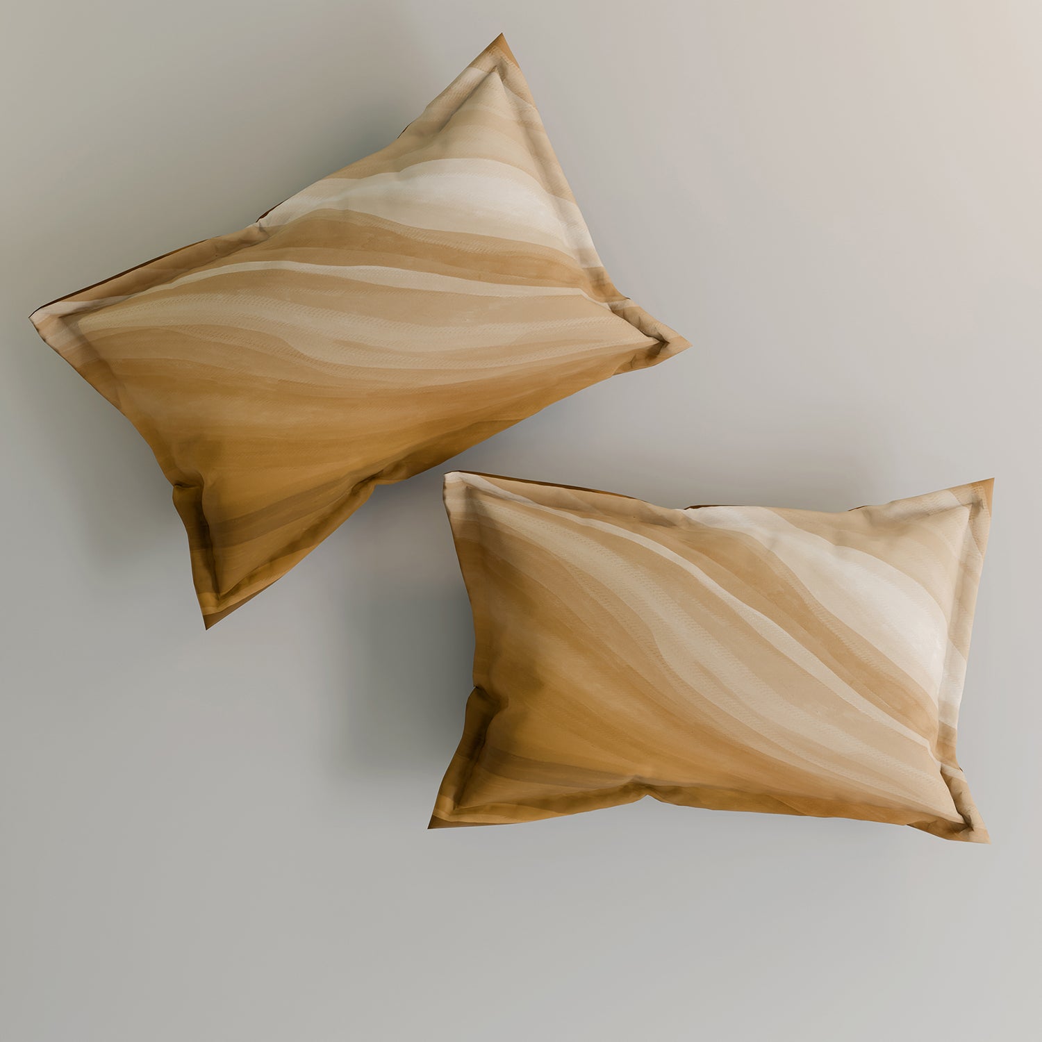 GM 100% Cotton Ochre Digital Printed 122TC King Size Bedsheet | 274 x 274 cm