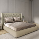 GM 100% Cotton Brown Digital Printed 122TC King Size Bedsheet | 274 x 274 cm