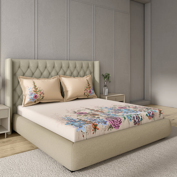 GM 100% Cotton Digital Printed 122TC King Size Bedsheet | 274 x 274 cm dimensions